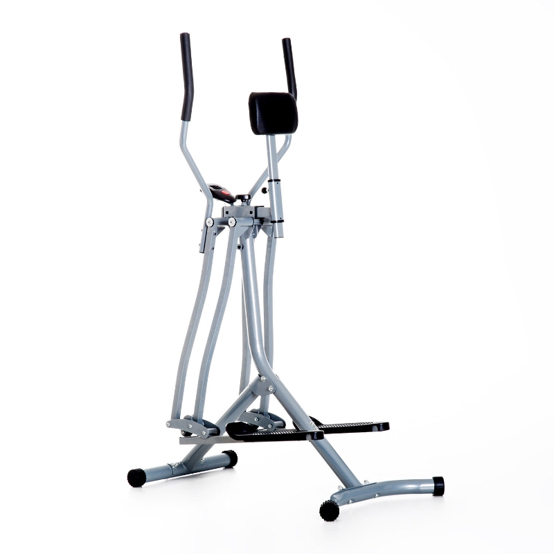 HOMCOM Air Walker with LCD for Home Gym-Silver/Black