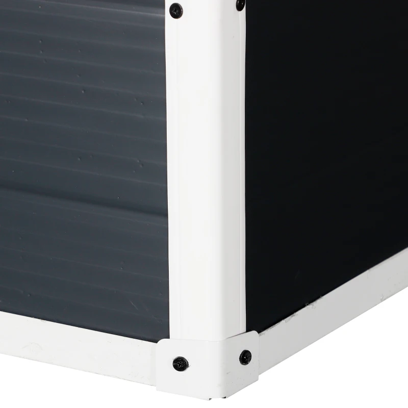 Outsunny 226x190cm Garden Shed Outdoor Storage 2 Doors Latch Air Vent WIndow Grey
