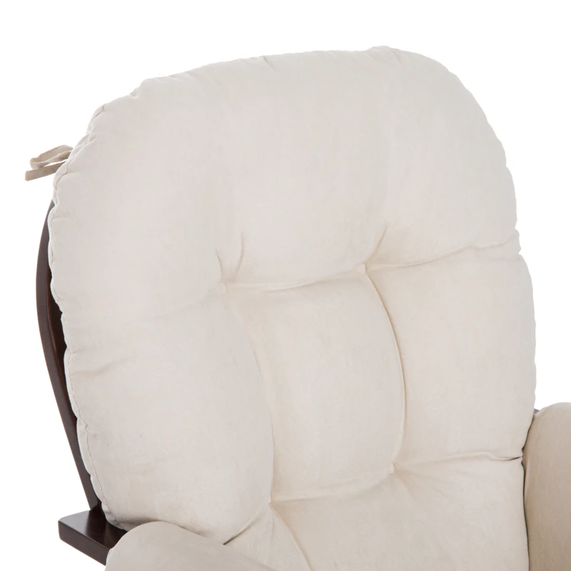 schommelstoel met kruk verpleegstoel schommelstoel synthetisch suède 2 kleuren