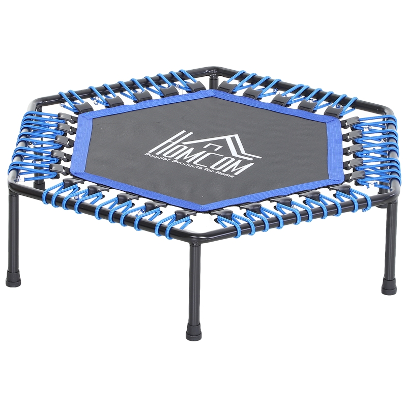 HOMCOM 40" 3.3ft Mini Hexagon Steel Frame Trampoline Blue