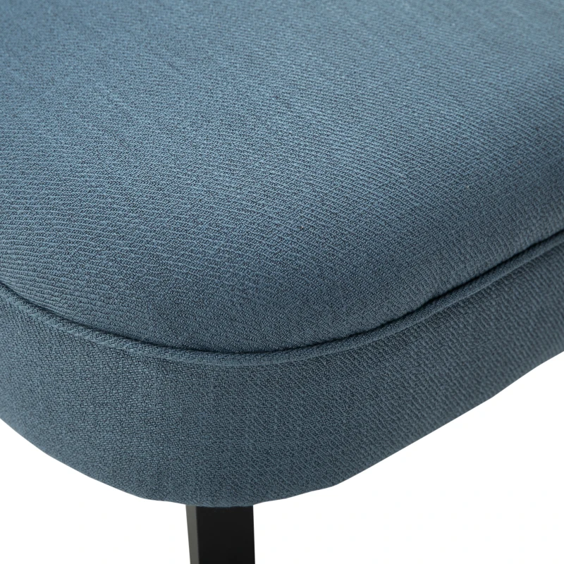 HOMCOM relaxstoel met rugkussen tv-stoel fauteuil verhoogde poten linnen