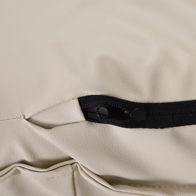 zitkussen relaxstoel ligstoel vloerkussen zitzak verstelbaar met rugleuning roomwit