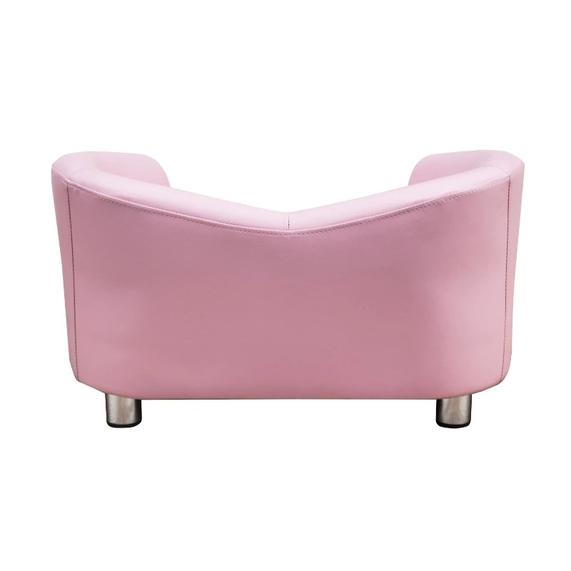 PawHut luxe hondenbank hondensofa kunstleer kattenbank hondenmand huisdier roze
