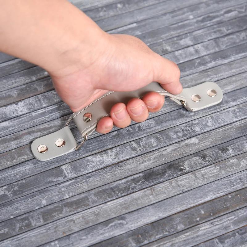 HOMCOM Wasmand waskist wasbox wasbak hoekig bamboe 72 l grijs