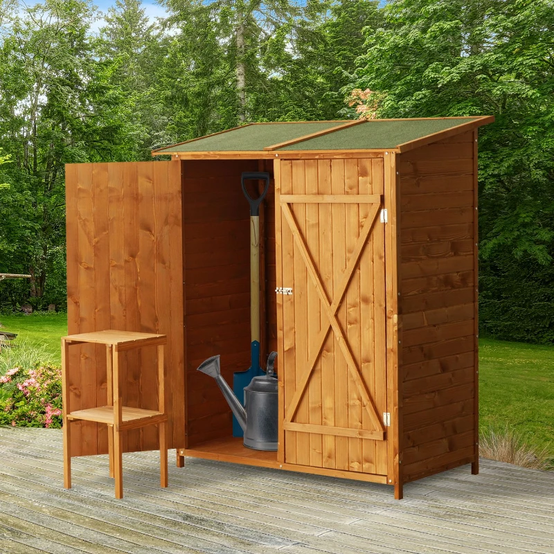 Outsunny Garden Shed Double Door Storage Cabinet