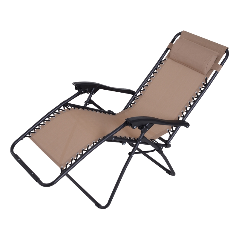 Outsunny Zero Gravity Chair Adjustable Patio Lounge Chair Reclining Seat