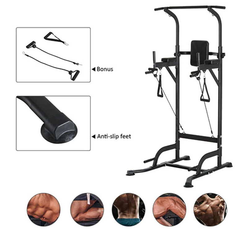 HOMCOM Multi-Function Power Tower-Black