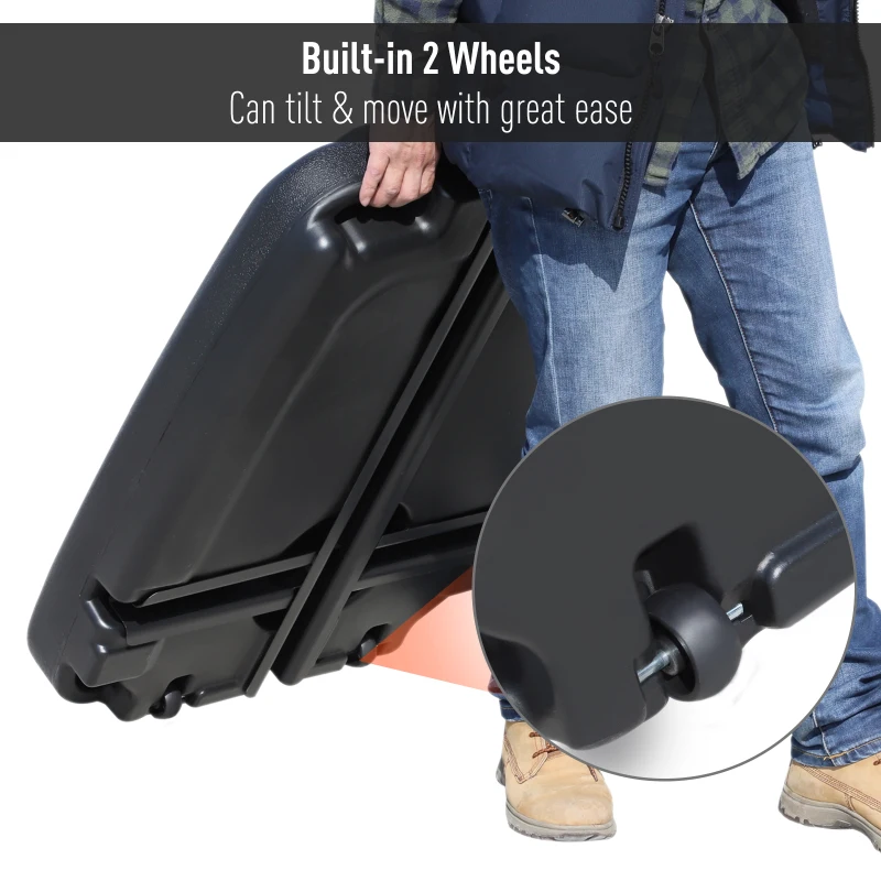 Outsunny Parasol Base Stand Weights Portable Umbrella Holder Sand or Water Filled Cantilever