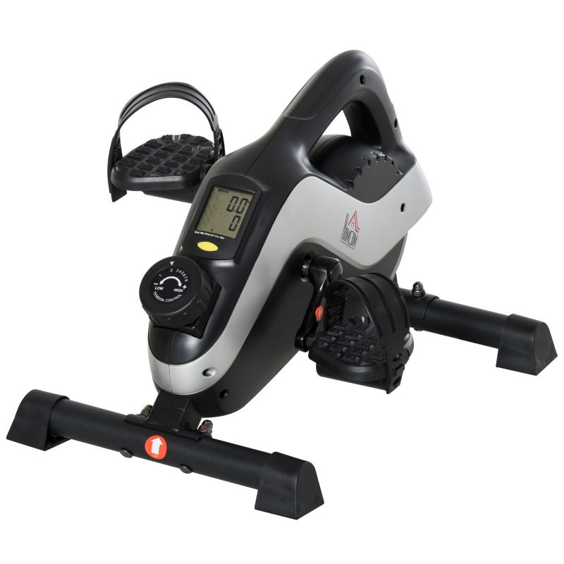 HOMCOM Mini Exercise Bike 8 Levels Magnetic Resistance Cycle Leg Fitness w/ LCD Display