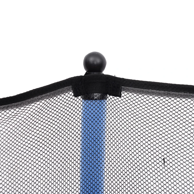 HOMCOM 55" 4.5ft Junior Kids Trampoline With Safety Net Enclosure & Cover Garden Outdoors Round Bouncer Rebounder - Black/Red/Blue