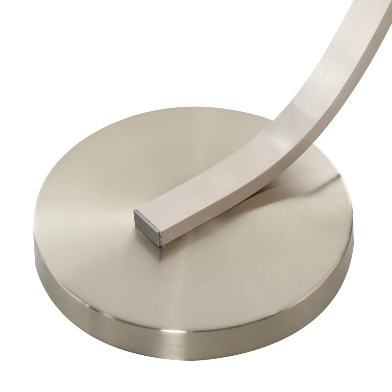 HOMCOM LED vloerlamp in gebogen vorm vloerlamp staande lamp 3000 K kleurtemperatuur aluminium