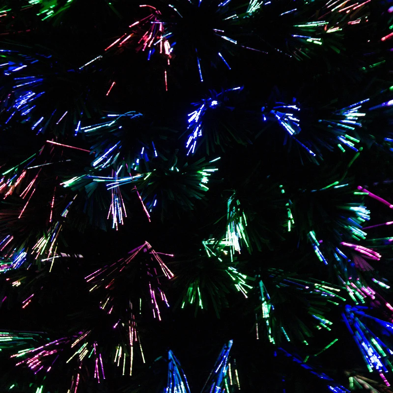 HOMCOM Kerstboom dennenboom kerstboom LED-optische vezel boom ster 8 model