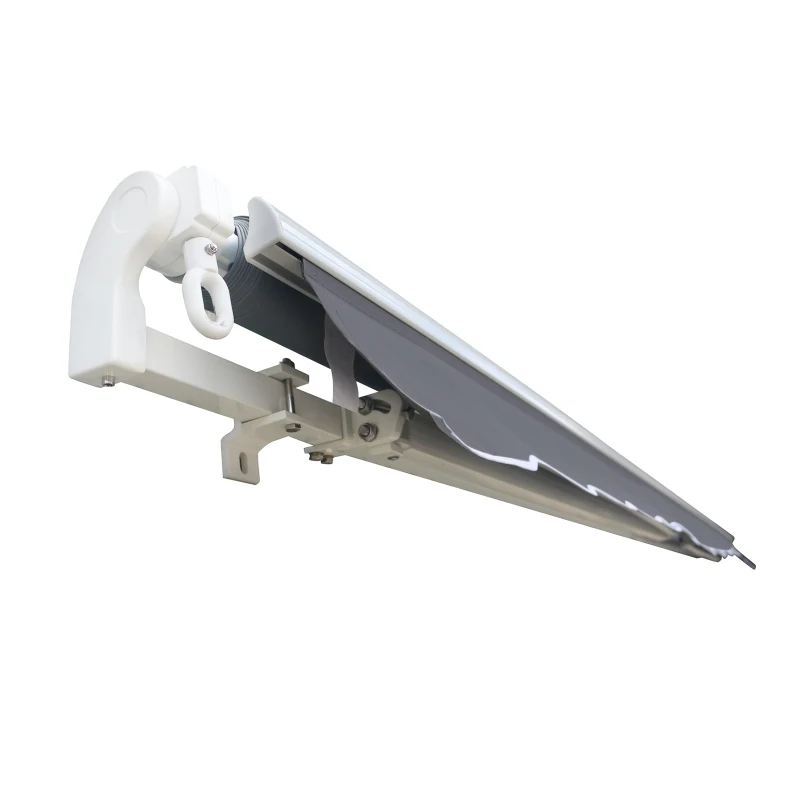 Outsunny Manual Retractable Awning, size (4m x3m)-Grey