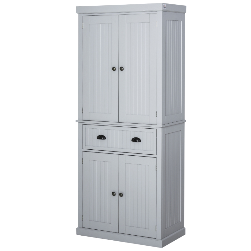 HOMCOM MDF Freestanding Kitchen Cabinet Grey