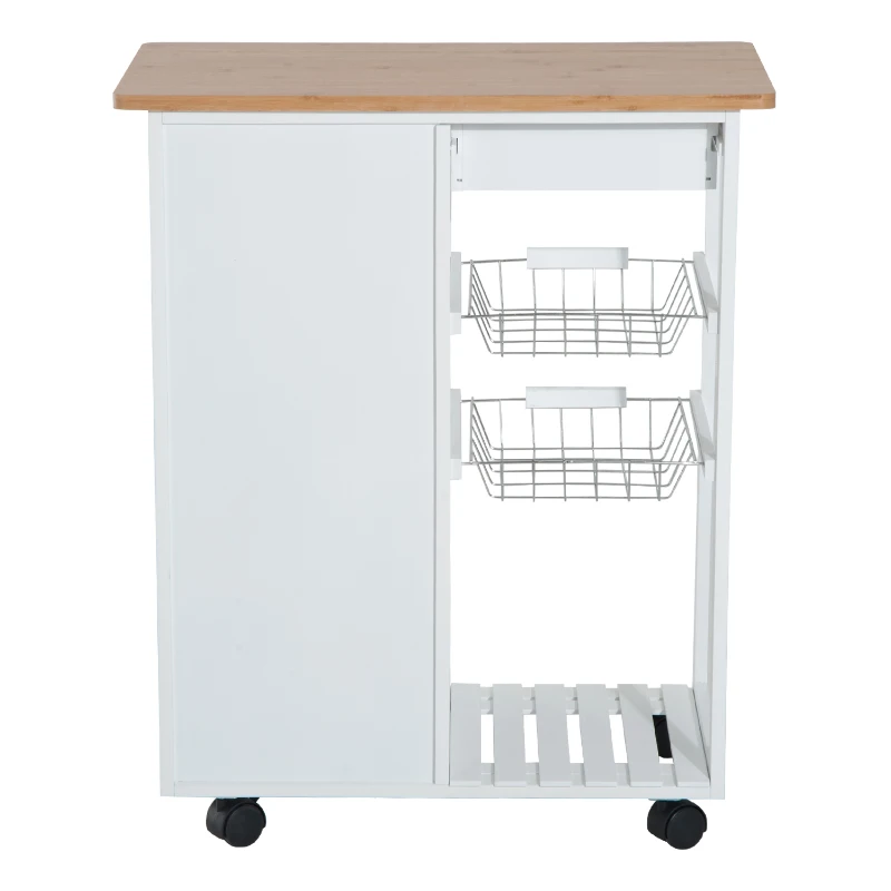 HOMCOM keukenwagen serveerwagen keukenplank