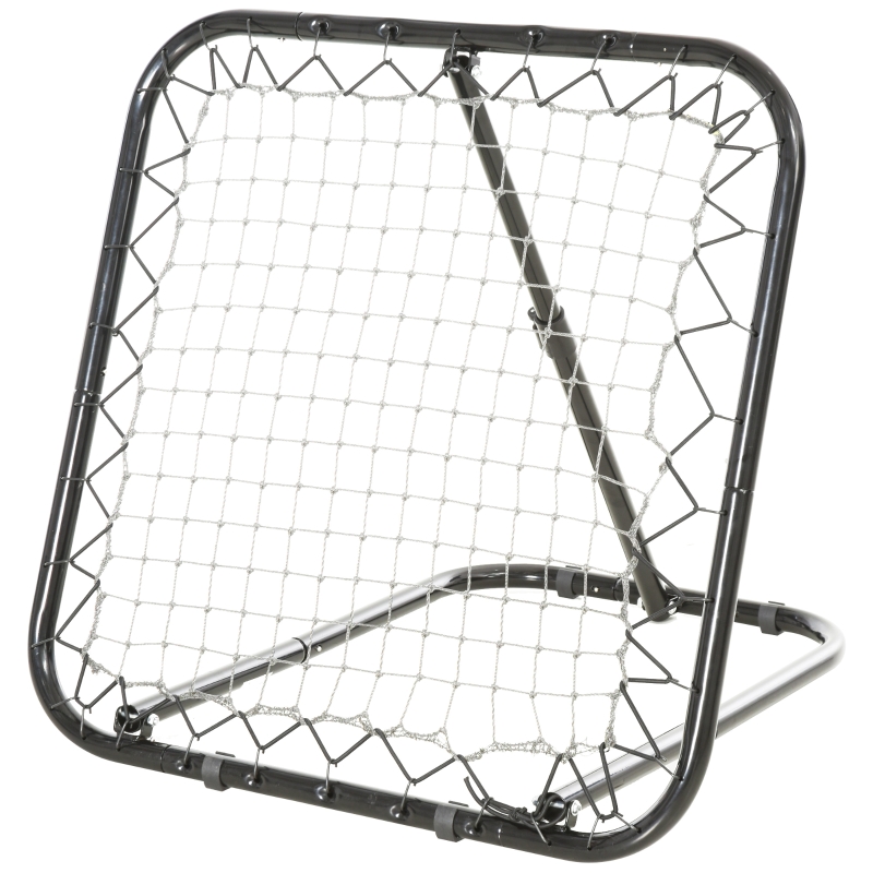 Baseball rebounder kickback goal terugveernet net inklapbaar metaal + PE zwart