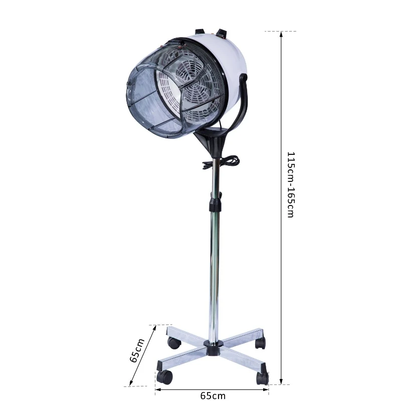 HOMCOM Droogkap föhnkap haardroger kap standvoet 1180 watt