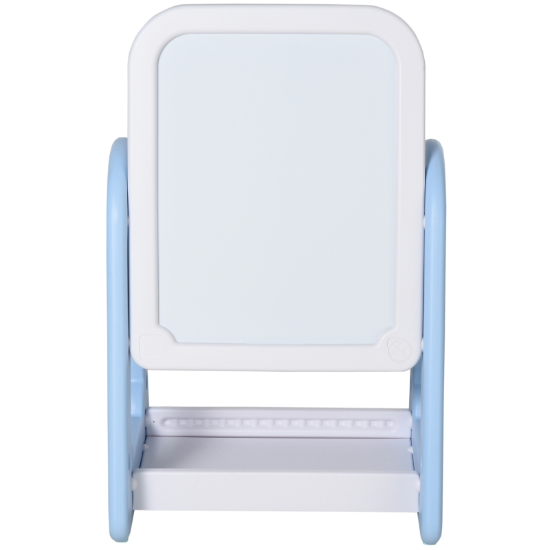 HOMCOM kinderbord met kinderstoel magnetisch schrijfbord voor 3-6 jaar blauw