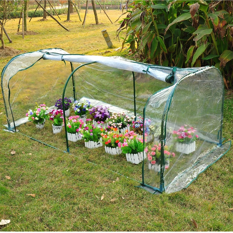 Outsunny PVC Transparent Greenhouse, Steel Frame, S size