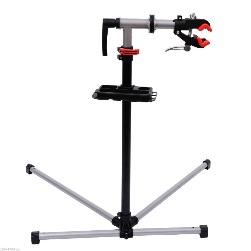 HOMCOM Adjustable Bicycle Repair Stand-Silvery Grey