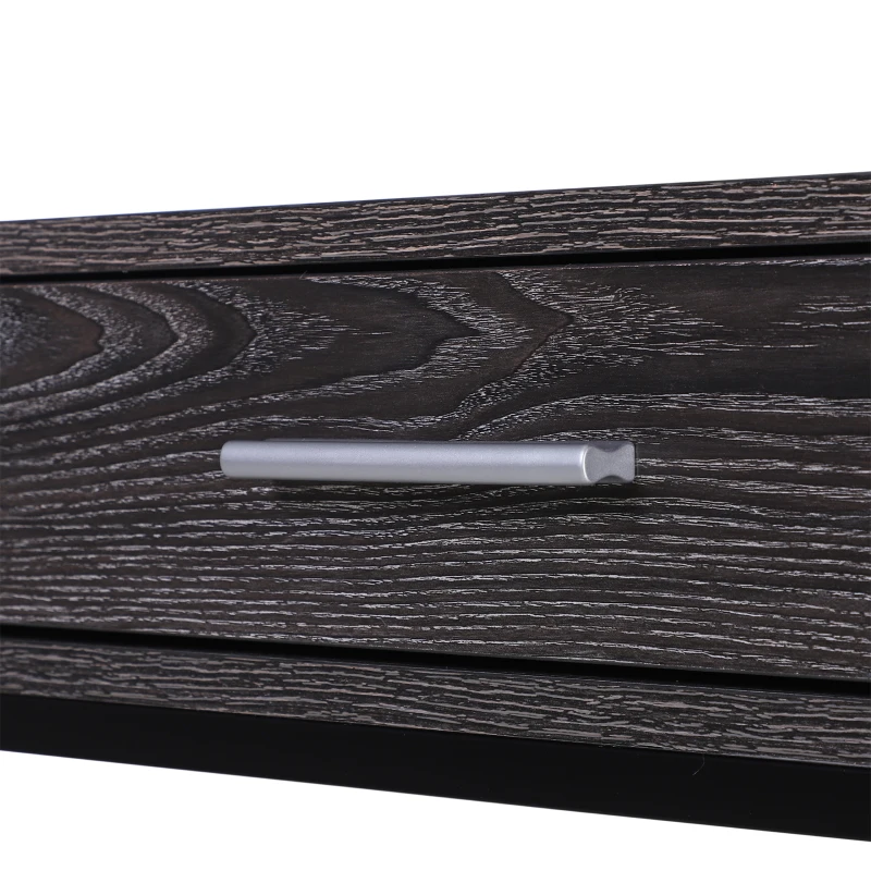 HOMCOM bijzettafel entreetafel 2 schuiflades onderste plank staal grijs 120 x 30 x 81,5 cm | Aosom.de