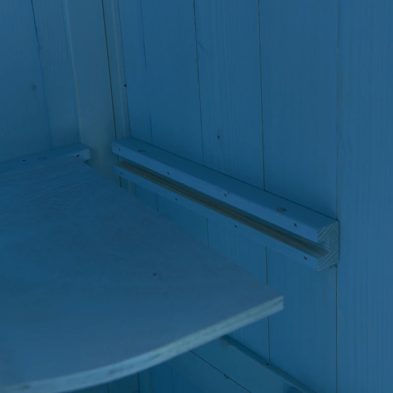 Outsunny Garden Shed, Water-resistant Spire Roof-Blue