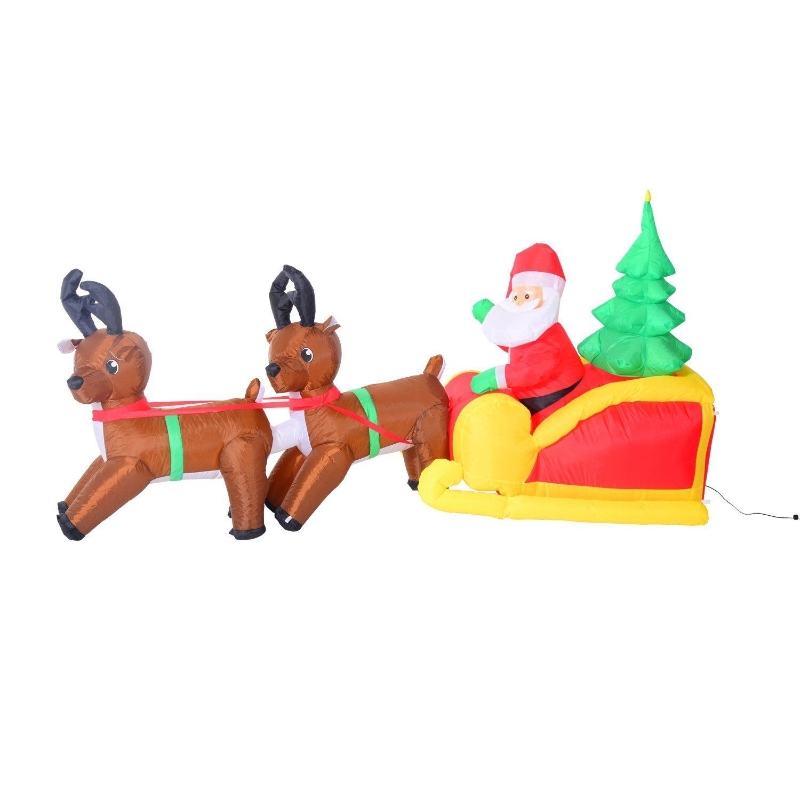 HOMCOM Ledfiguur motief Kerstman met slee