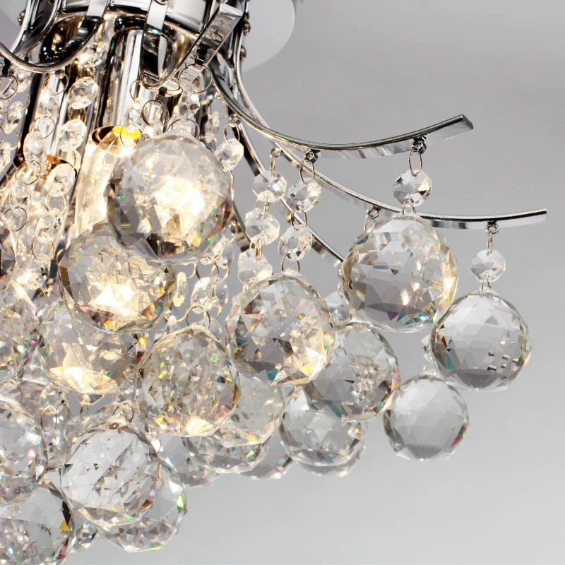 HOMCOM Dining Room Ceiling Lights, Modern K9 Crystal Chandelier