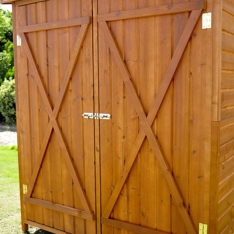 Outsunny Garden Shed Double Door Storage Cabinet