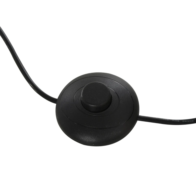 HOMCOM LED vloerlamp in gebogen vorm vloerlamp staande lamp 3000 K kleurtemperatuur aluminium