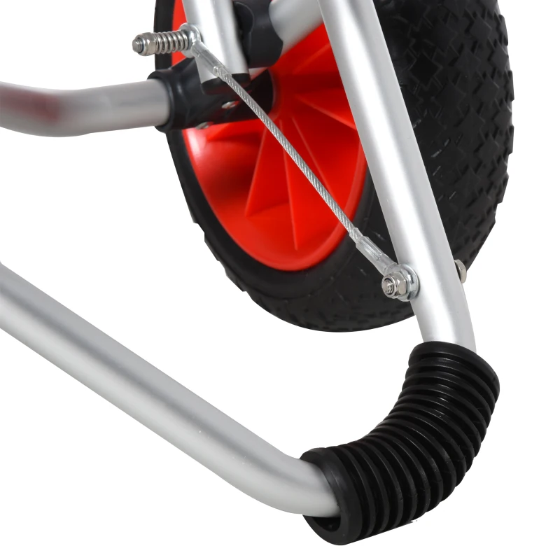 Kajaktrailer aluminium boottrailer inklapbaar ruimtebesparend PU-banden zilver 75 kg