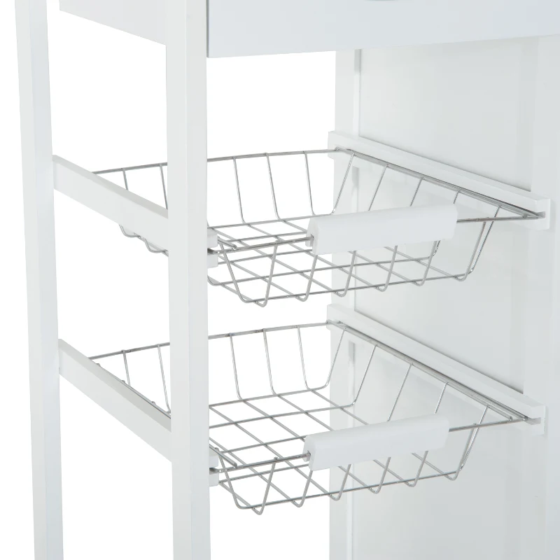 HOMCOM keukenwagen serveerwagen keukenplank