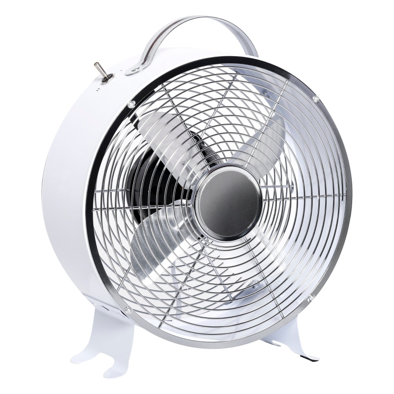 HOMCOM 26CM Electrical Table Desk Fan 2-Speed Portable for Home Office,White