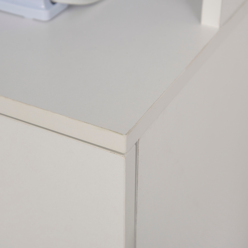 HOMCOM Particle Board Tall Freestanding Kitchen Cabinet White