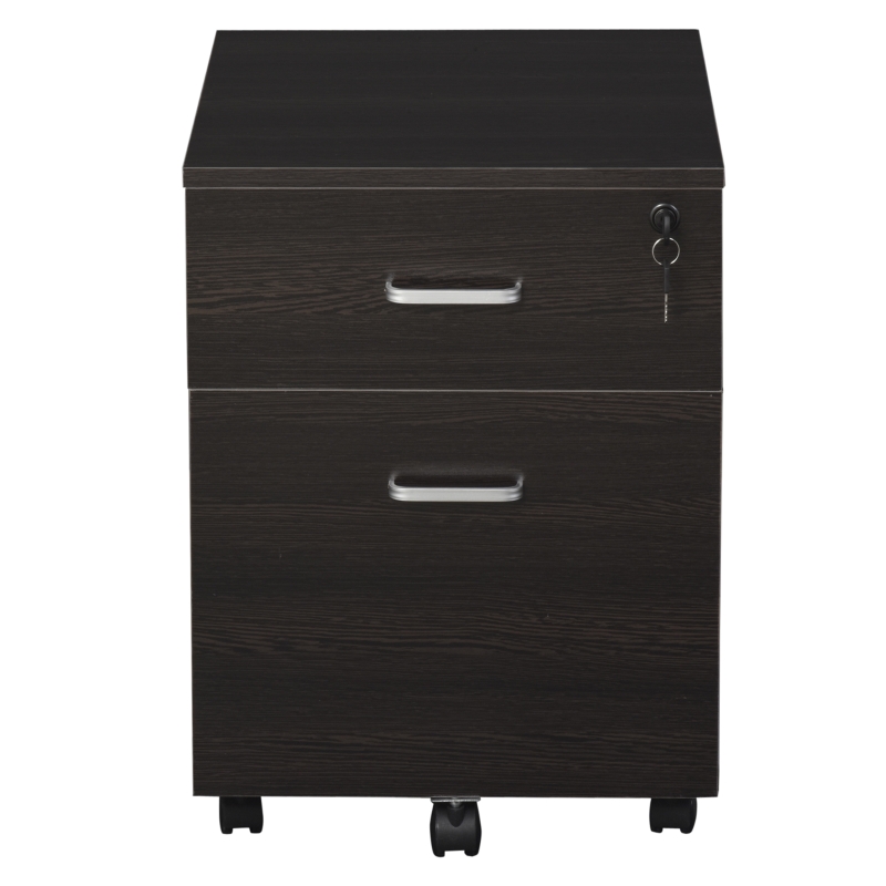 Vinsetto 2-drawer Filing Cabinet Lockable Black