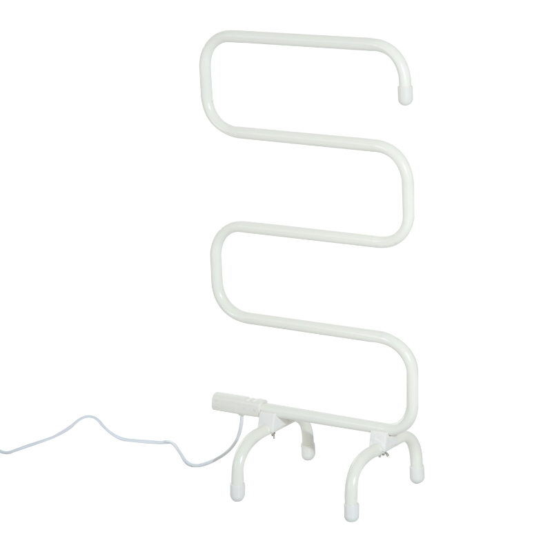HOMCOM Electric Heated Towel Rail-Cream White