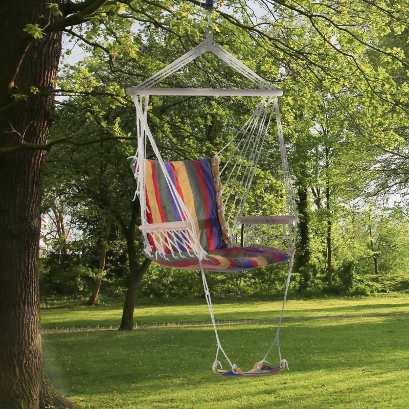 Outsunny Hanging Hammock-Multi-Colour