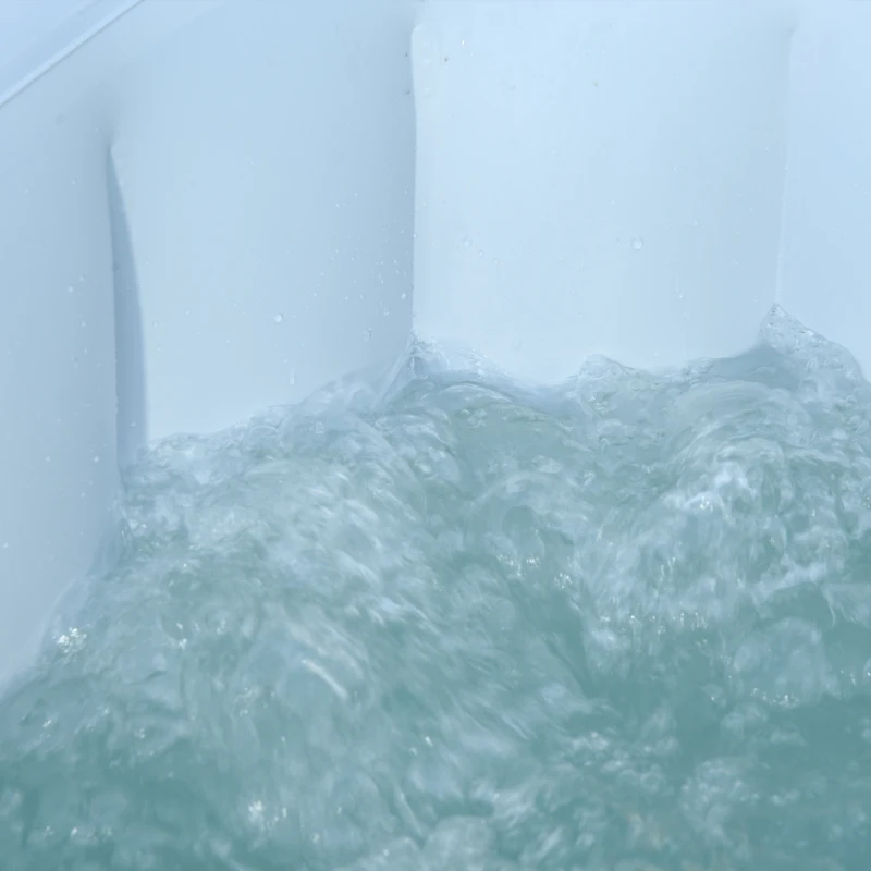 Outsunny whirlpool voor 2-4 personen opblaasbaar verwarming bubbels spa 910 l met afdekking