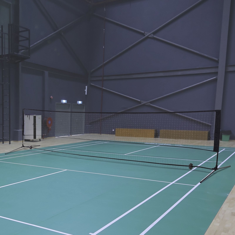 HOMCOM Badmintonnetz Volleyball- und Tennis-Netz Tragbar 2 Höhen 94/158cm Tragetasche PE 400 x 60 cm