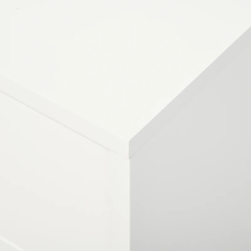 HOMCOM TV-meubel tv-lowboard MDF rubberhouten poten voor tv's tot 55" kantoor wit
