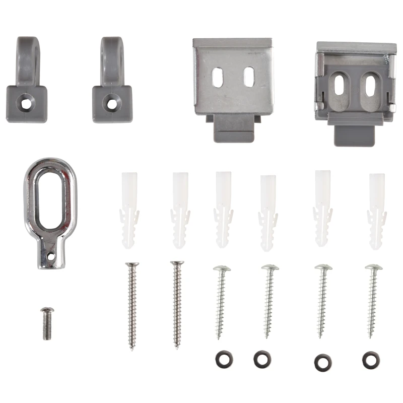 Outsunny Verticale Zonwering voor Balkon, Windscherm, Zijrollo Privacybescherming met Handslinger, Polyester+Aluminium Crèmewit 140 x 100 cm