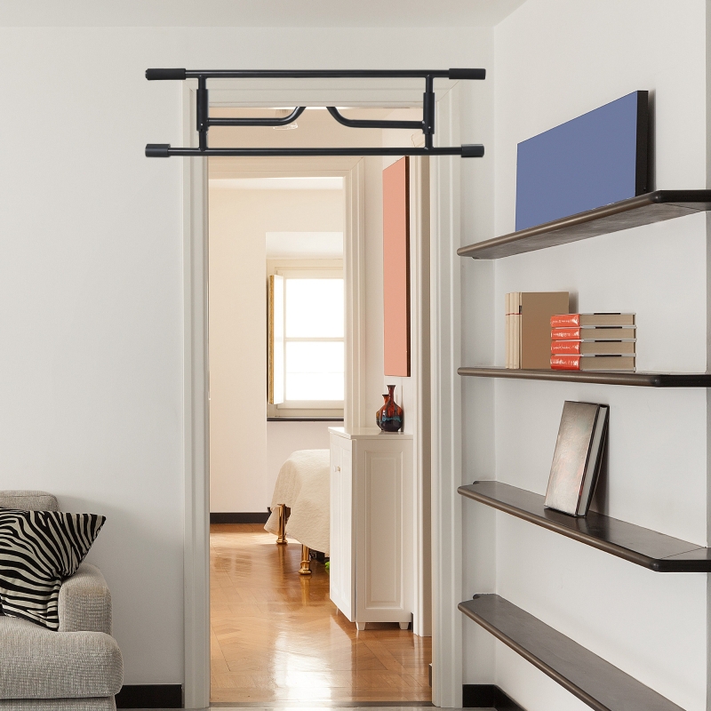 HOMCOM® Klimmzugstange pull up bar Reckstange für Türrahmen Stahl Schwarz