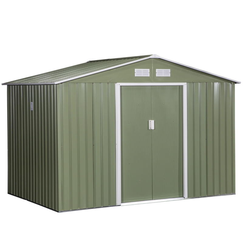 Outsunny® Gerätehaus Gartenhaus Geräteschuppen Gartenschrank Geräteschrank Metall Hellgrün