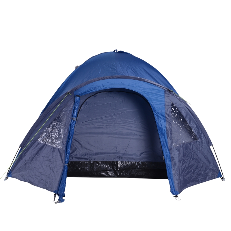 Outsunny® Doppelwandzelt Kuppelzelt Outdoor Iglu Familienzelt für 4 Personen