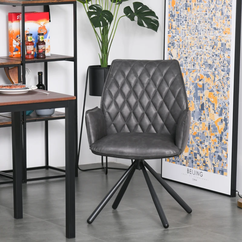 HOMCOM eetkamerstoel kan 360° worden gedraaid