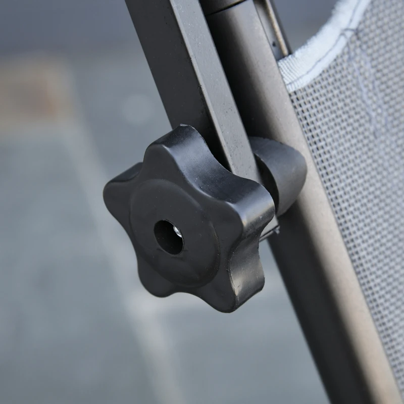 Outsunny ligstoel met dak aluminium ligstoel relax ligstoel verstelbaar Texteline inklapbaar