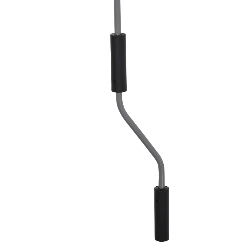 Outsunny Zijmarkise, Balkonzonwering, weerbestendig, veerrolmechanisme, 200 cm x 140 cm, Crèmewit