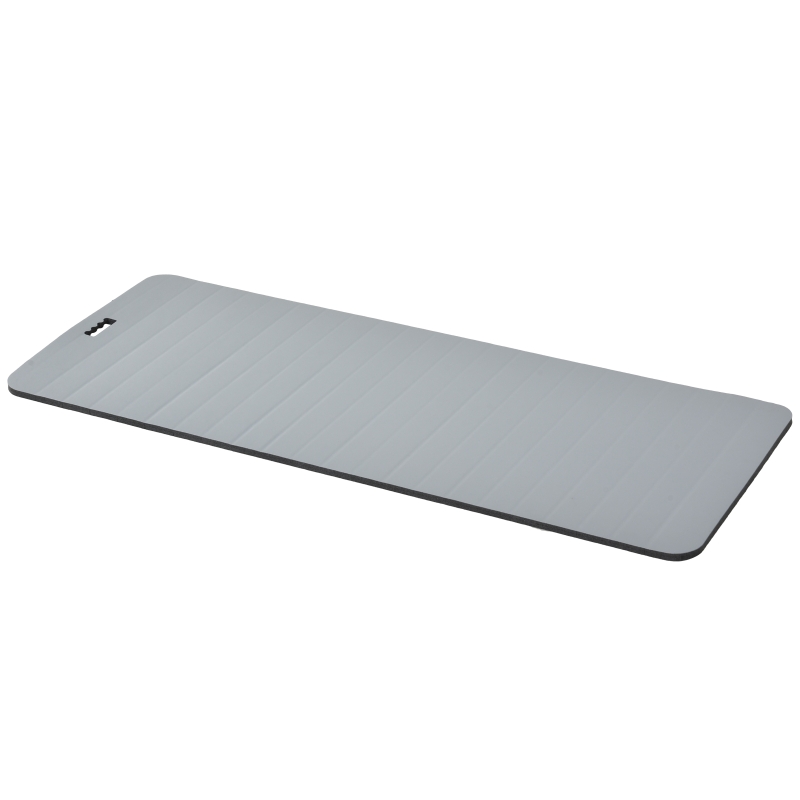 HOMCOM® Yogamatte Rutschfeste Sportmatte Gymnastikmatte mit Tragegurt Grau