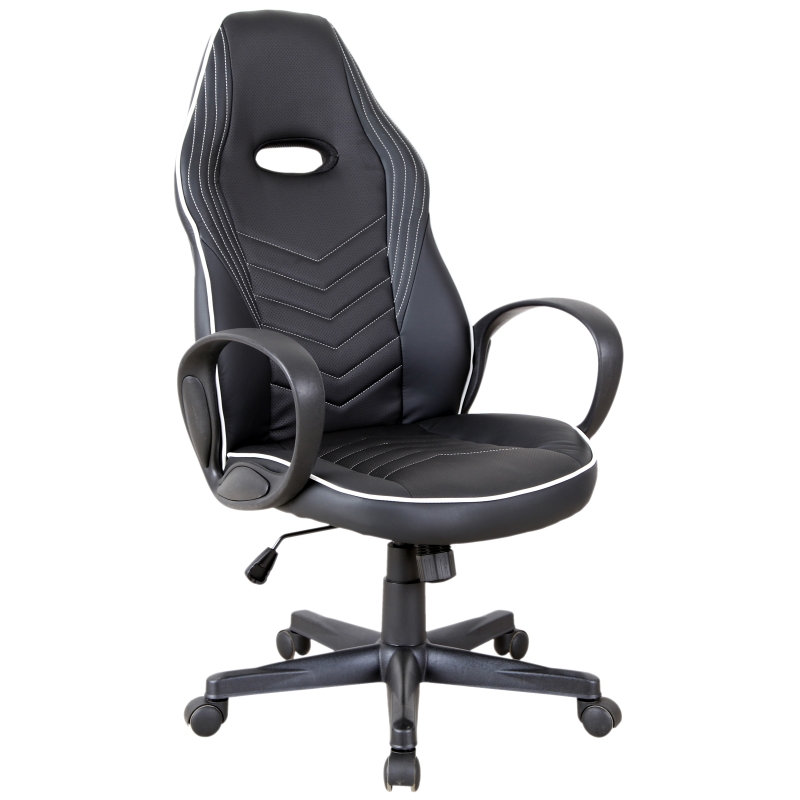 Vinsetto® Gamingstuhl Drehstuhl Wippfunktion Schwarz Weiß