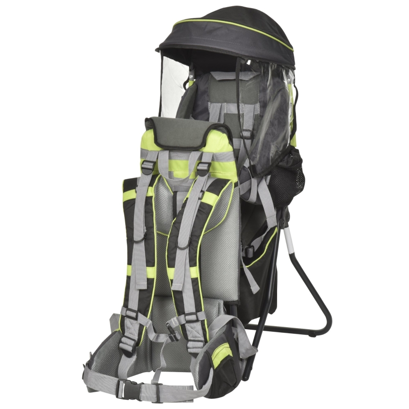 HOMCOM® Babytrage Rucksack für Reisen für Kinder zwischen 6-36 Monate Alu Grün